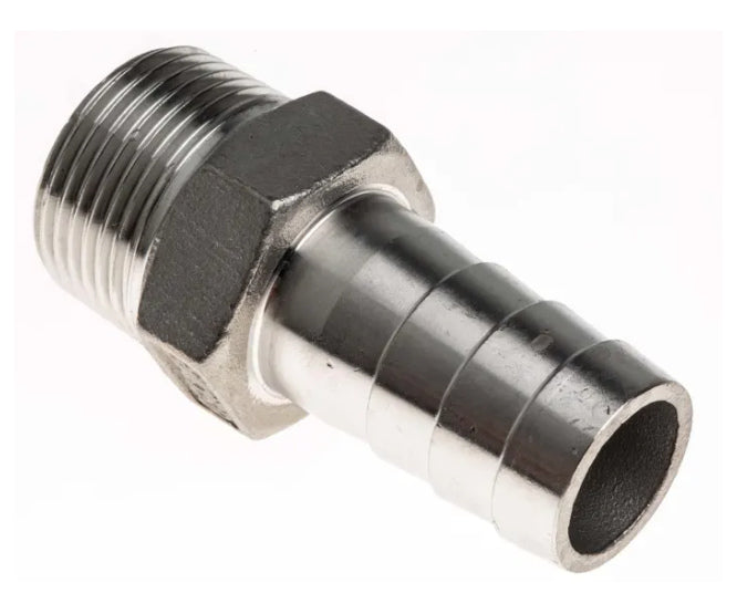 15mm Bore P/S Ss Bsp Swage / Hose Nipple Straight Fssn021300016