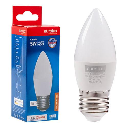 Candle Classic 5w Led E27 3000 K Single Box N - Livestainable.co.za