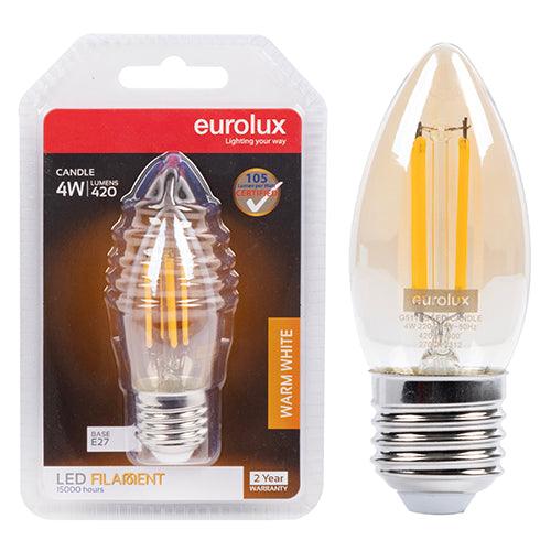Candle Filament Amber 4w Led E27 2700 K N - Livestainable.co.za