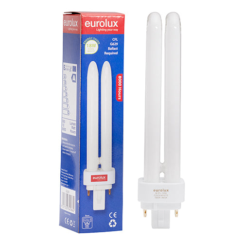 Eurolux Cfl Pl 4 Pin G24q 2 18w Cool White