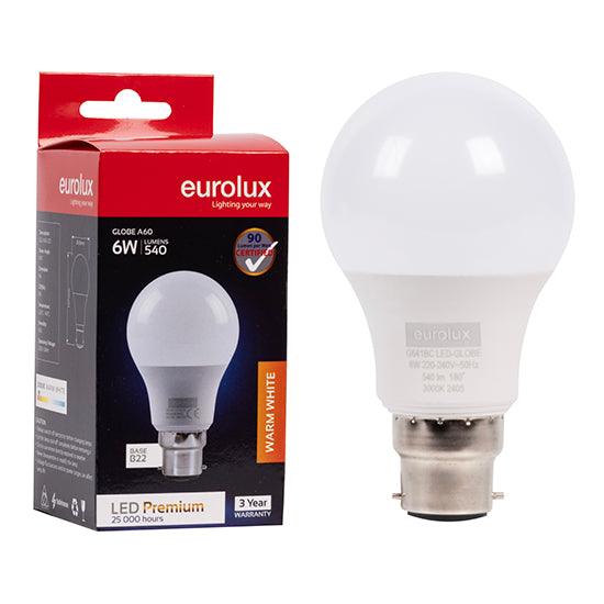 A60 Premium 6w Led B22 3000 K Box N - Livestainable.co.za