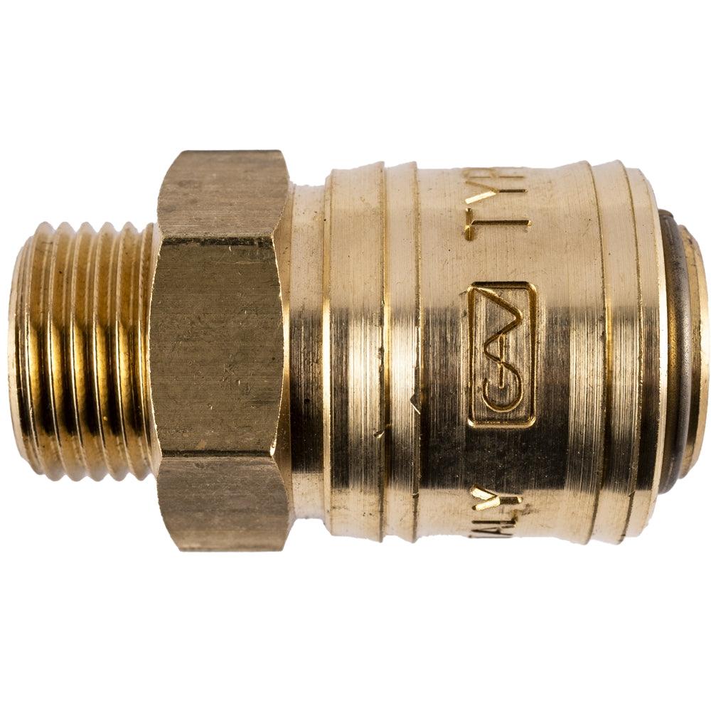 Brass Male Quick Coupler 3/8'm German - Livestainable.co.za
