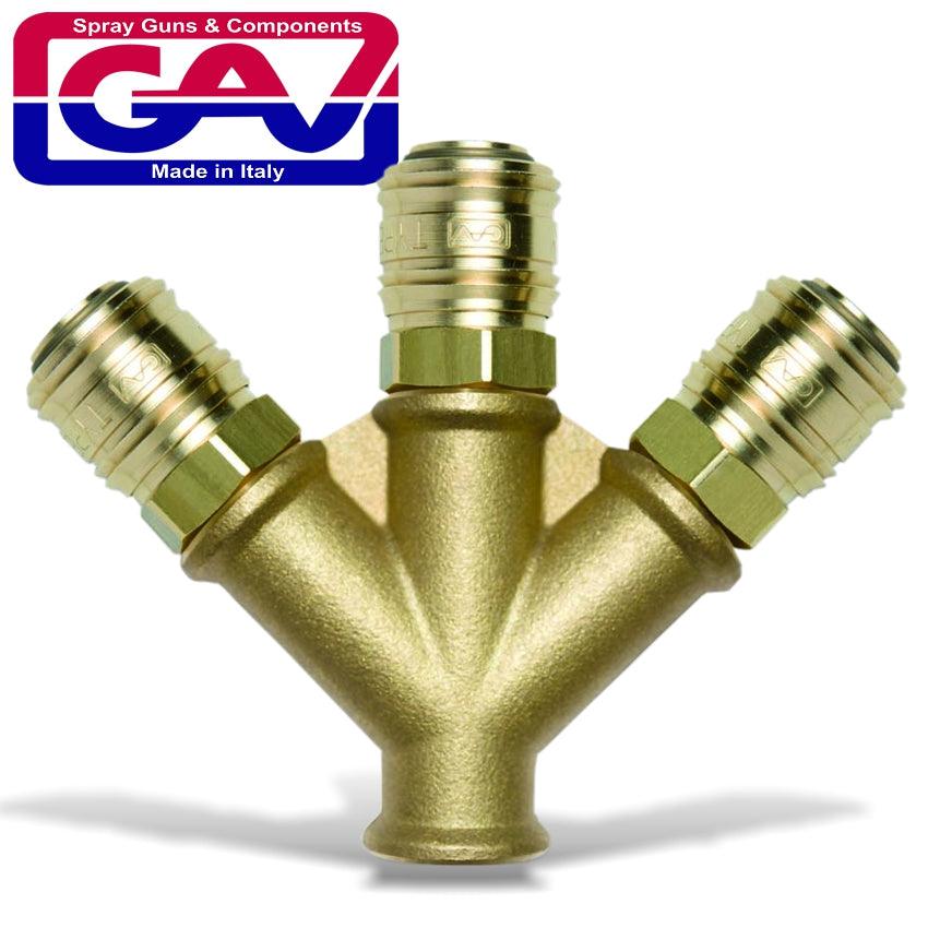 Brass Quick Coupler Three Way3 8 F German - Livestainable.co.za