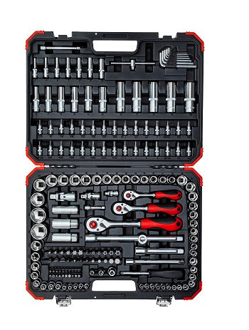 Socket Set Ged Red 1/4``+ 3/8``+1/2``172 Pce