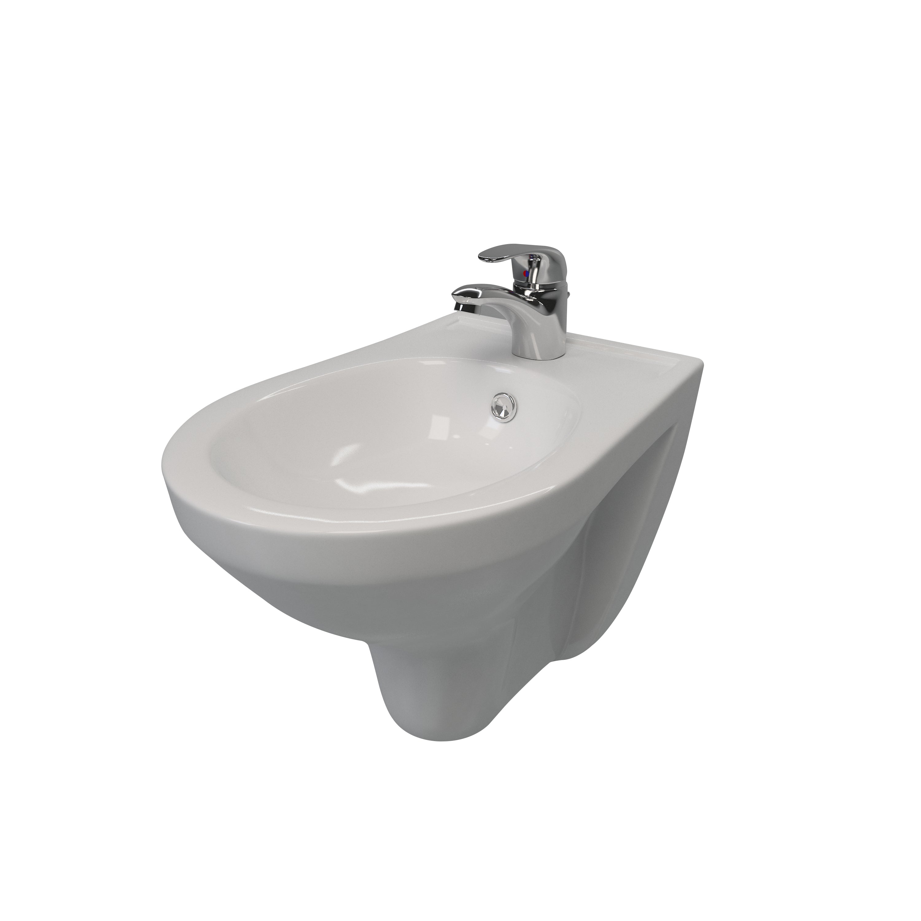 Lecico Atlas Geo Wh Bidet (Bolt Holes 180)