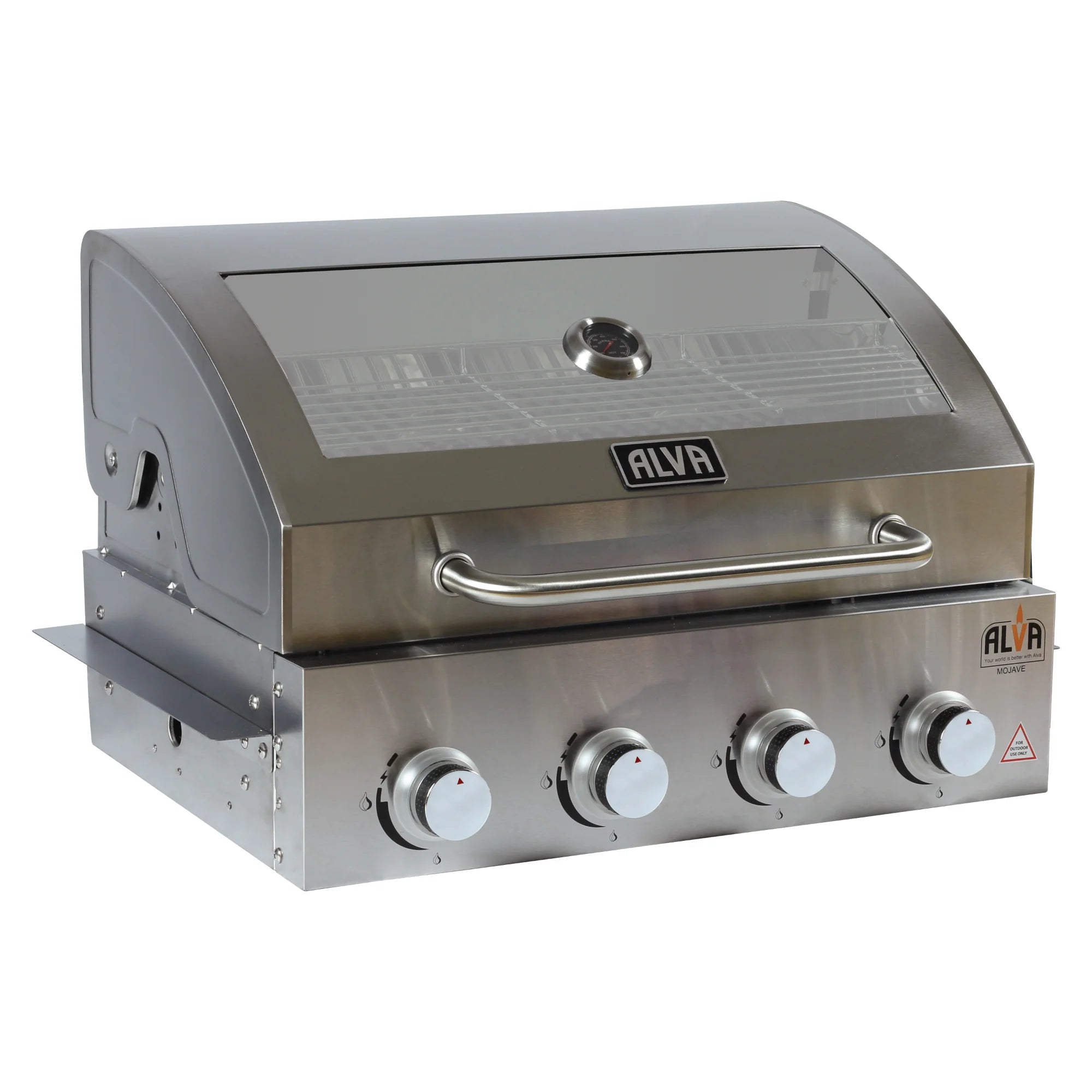 Mojave 4 Burner Glass Hood Drop In Gas Bbq