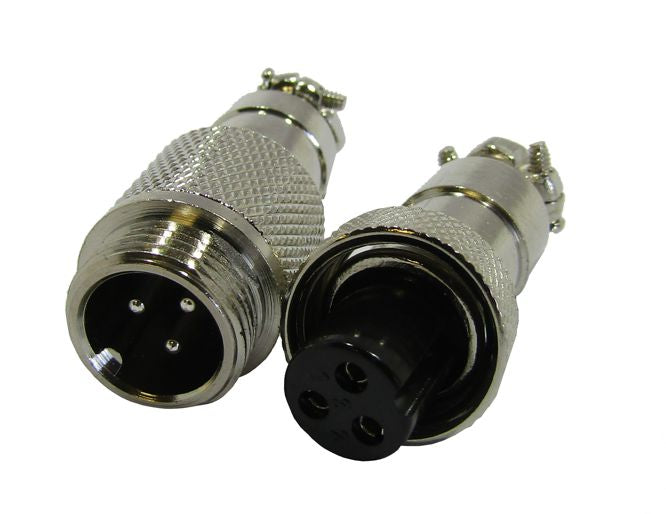 M13 3 W Mini Mic Plug And Socket Connector Set Gx12 3 P