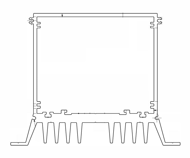 Aluminium Profile Black Anod. 149x116x3000mm H11859 6063 T6 3 M 25u Blk