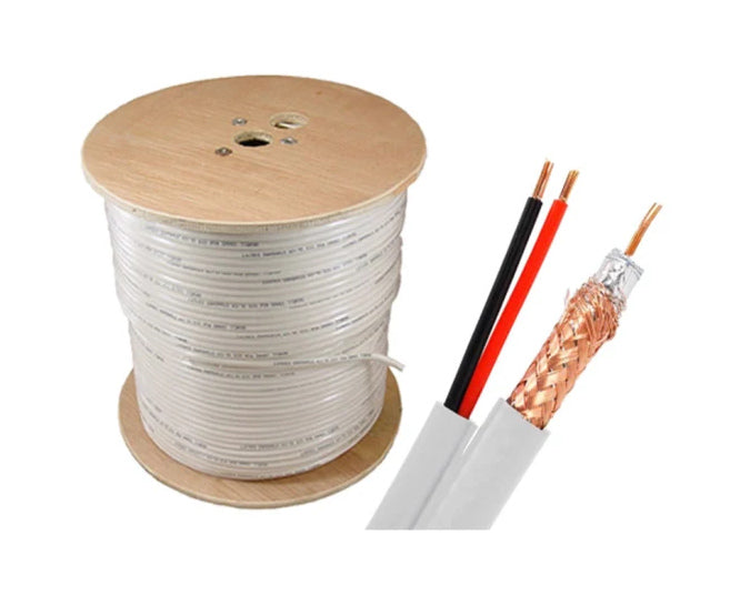 Cable Rg59 Solid+Power Wht 96+500 500 M/R H59 Rg59+2 Cs75