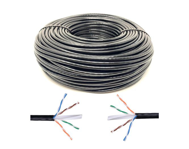 Cat6 Utp Ethernet Cable Cca 8 C Solid Black 100 M/Drum H726 Utps Bk