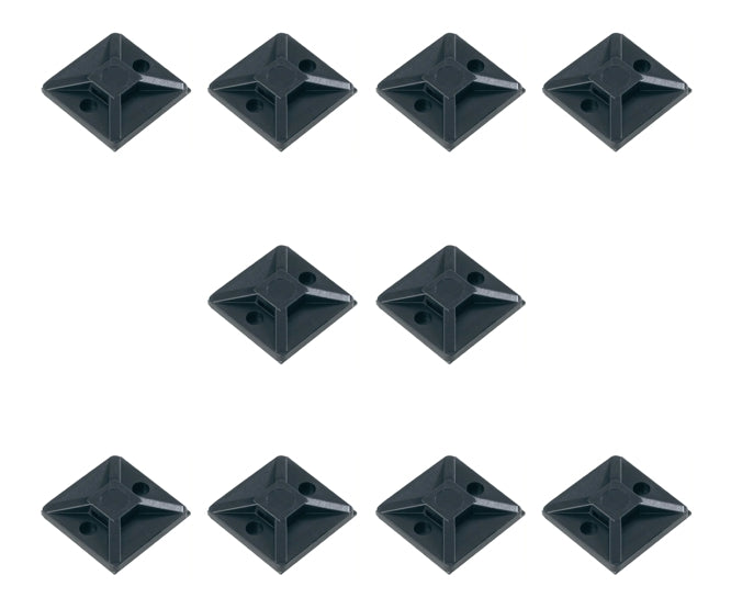Adhesive Tie Mount 20x14mm Black Hc100 Bk *Dbk*