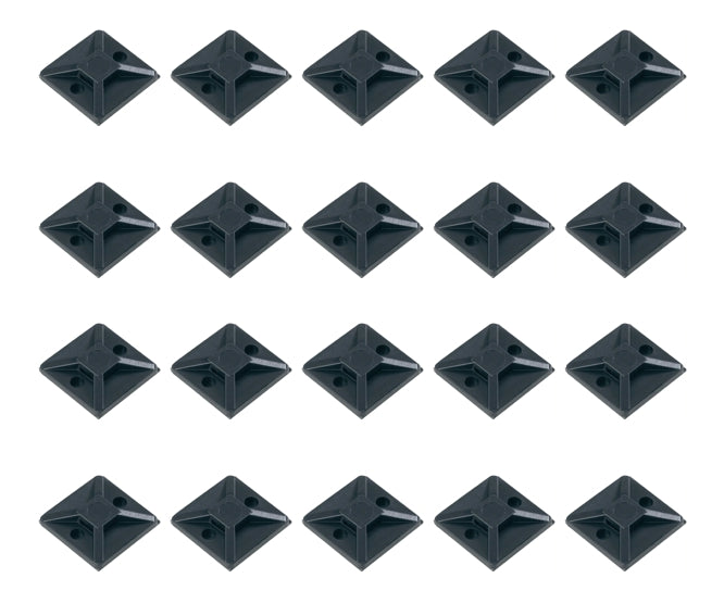 Adhesive Tie Mount 20x14mm Black 100/Bag Hc 100 Bk S4
