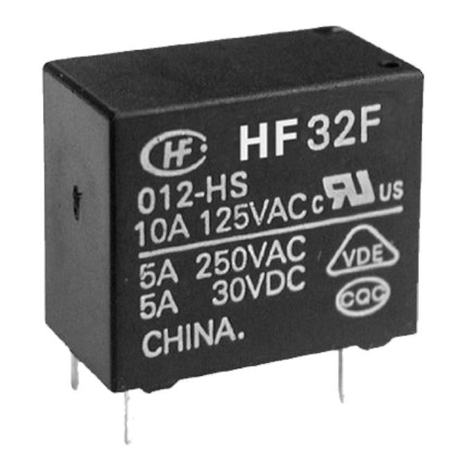 Pcb Mount Relay Spdt 12 Vdc Coil 3 A 250 Vac Rect 5 Pin Hf32 Fa / 012 Z2
