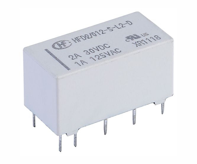 Pcb Mount Latching Relay Dpdt 2 A 12 V Rect 10 Pin Hfd2 012 S L2 D