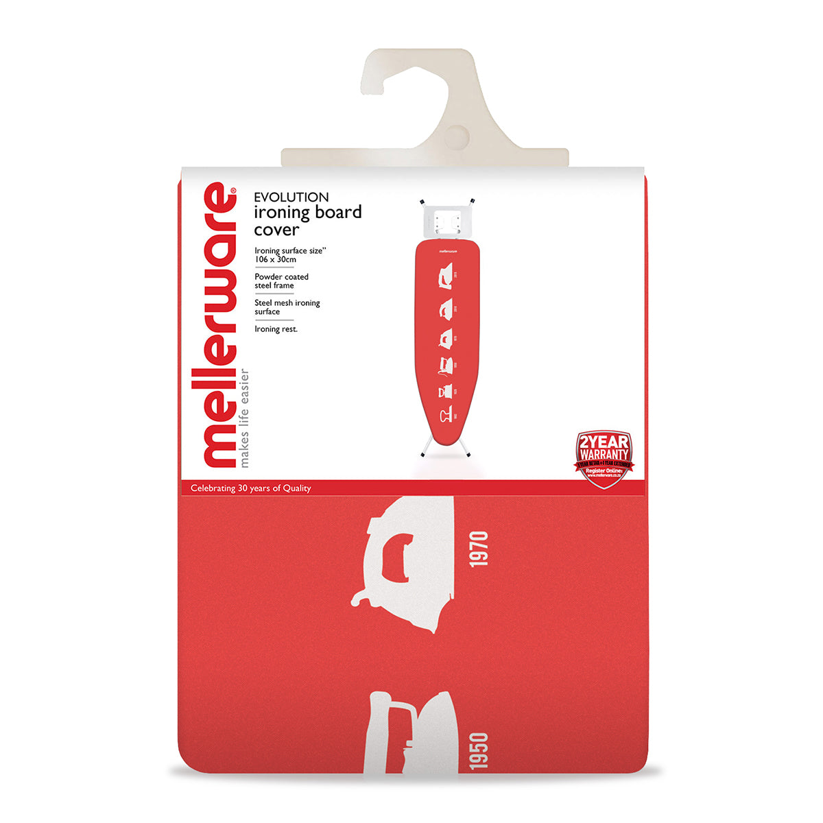 Mellerware Ironing Board Cover Padded 4 Mm Evolutio