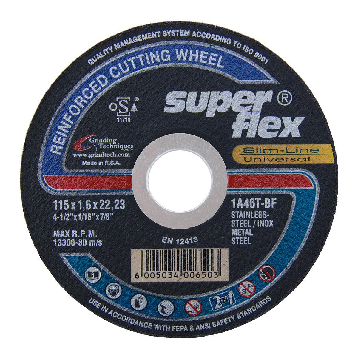 Superflex Cutting Disc 2 In1 Flat 115 X1.6 Mm 1 A46 T B