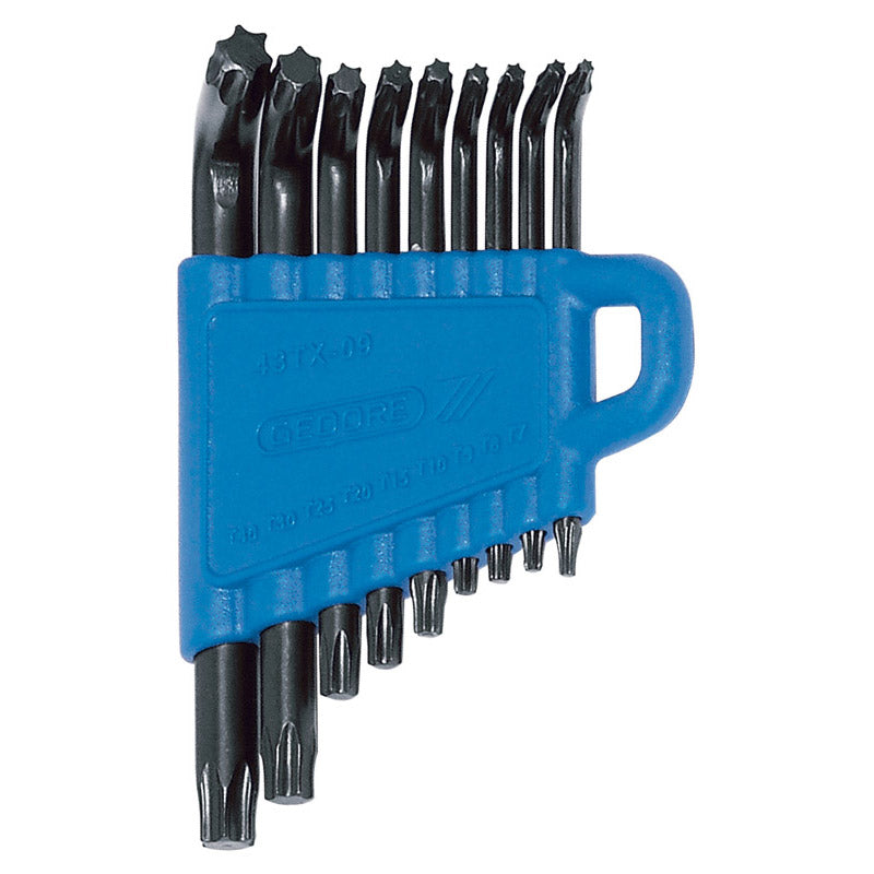 Gedore Blue Torx Allen Key Set 9 Pce 43 Tx 08