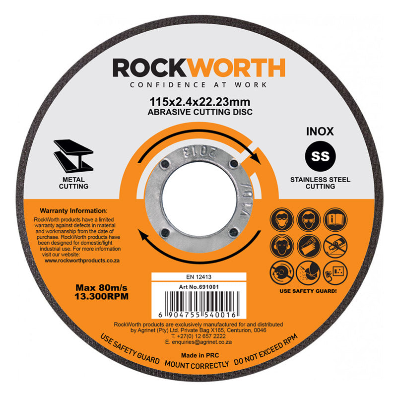 Rockworth Cutting Disc Steel 115 X2.5 Mm
