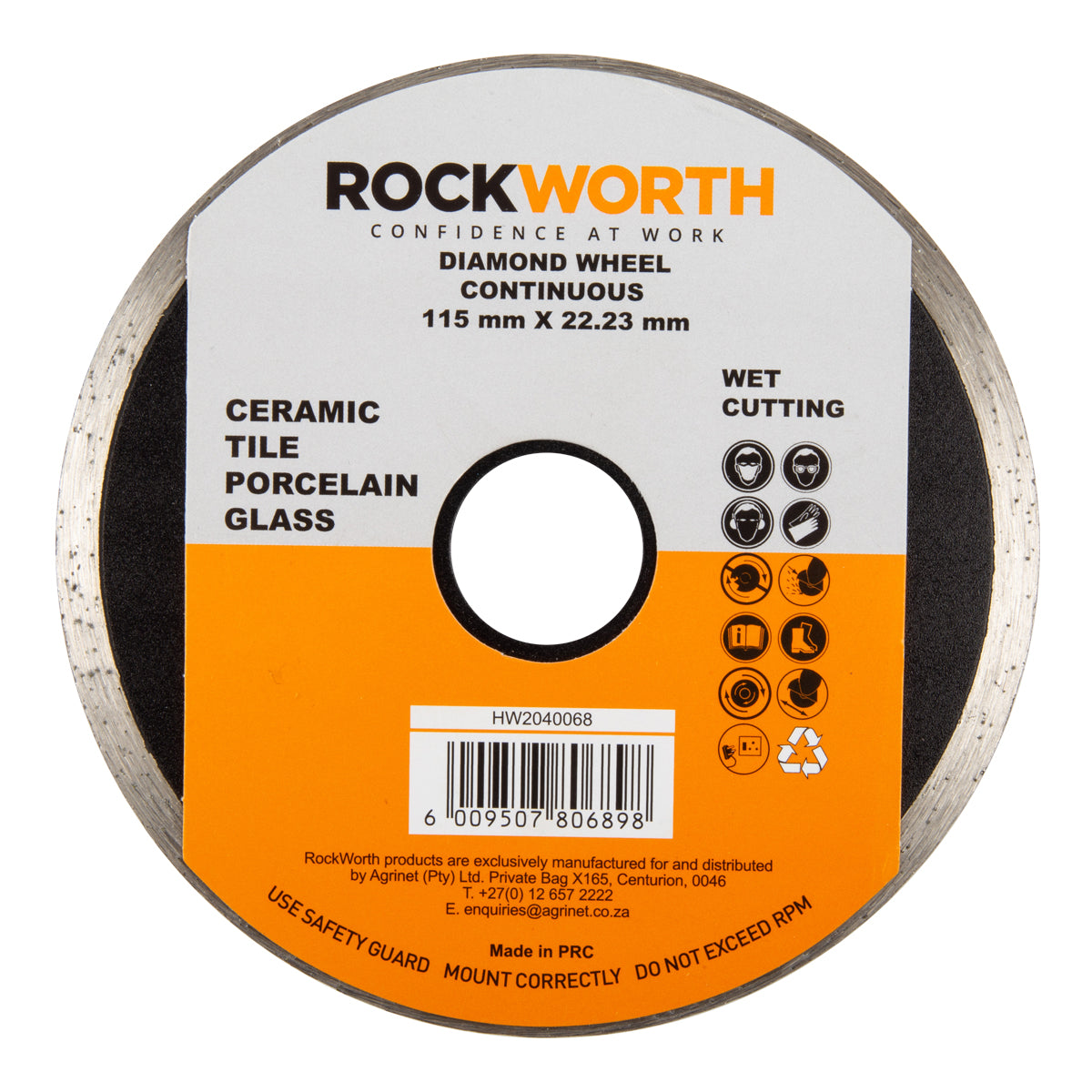 Rockworth Diamond Wheel 115 Mm Continuous Rim