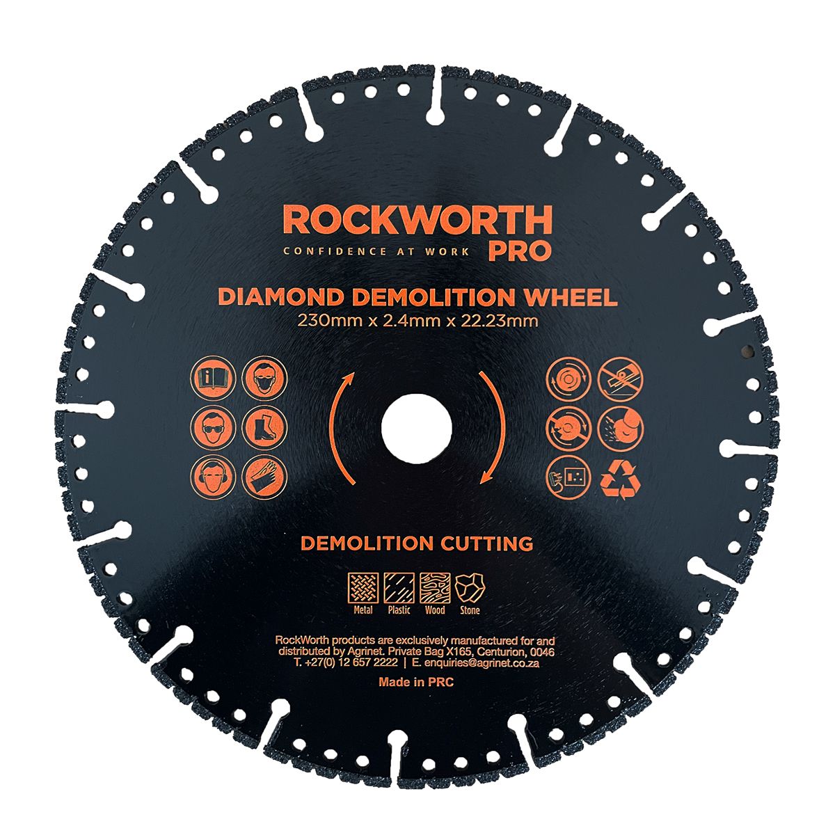 Rockworth Pro Diamond Demolition Wheel 230 Mm