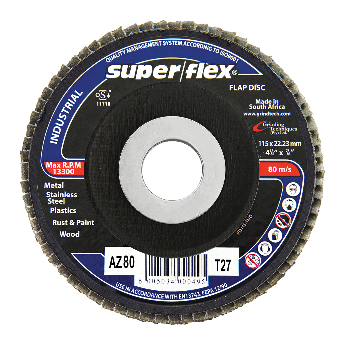 Superflex Flap Disc Industrial 115 Mm 80 G B