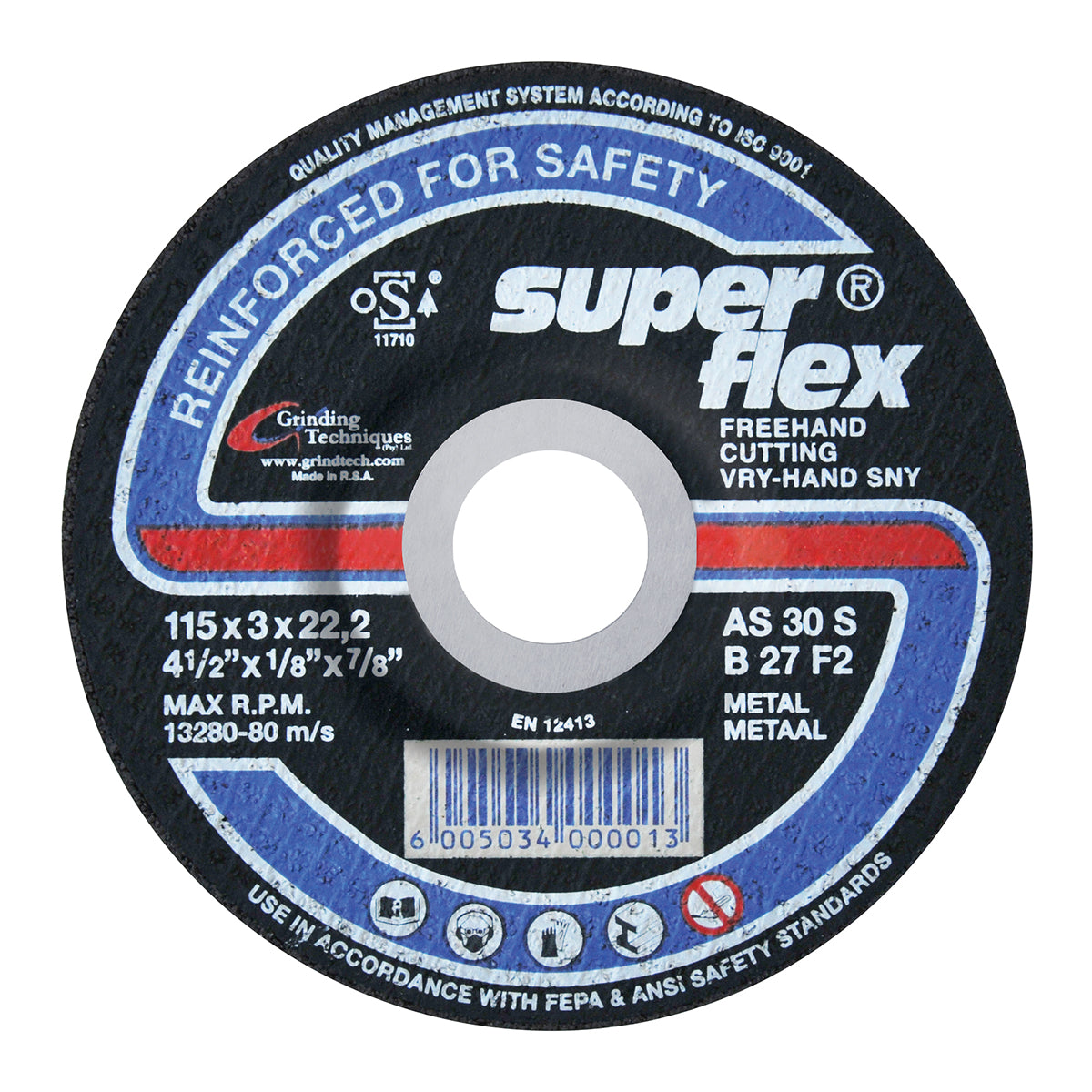 Superflex Cutting Disc Dome Steel 115 X3 Mm