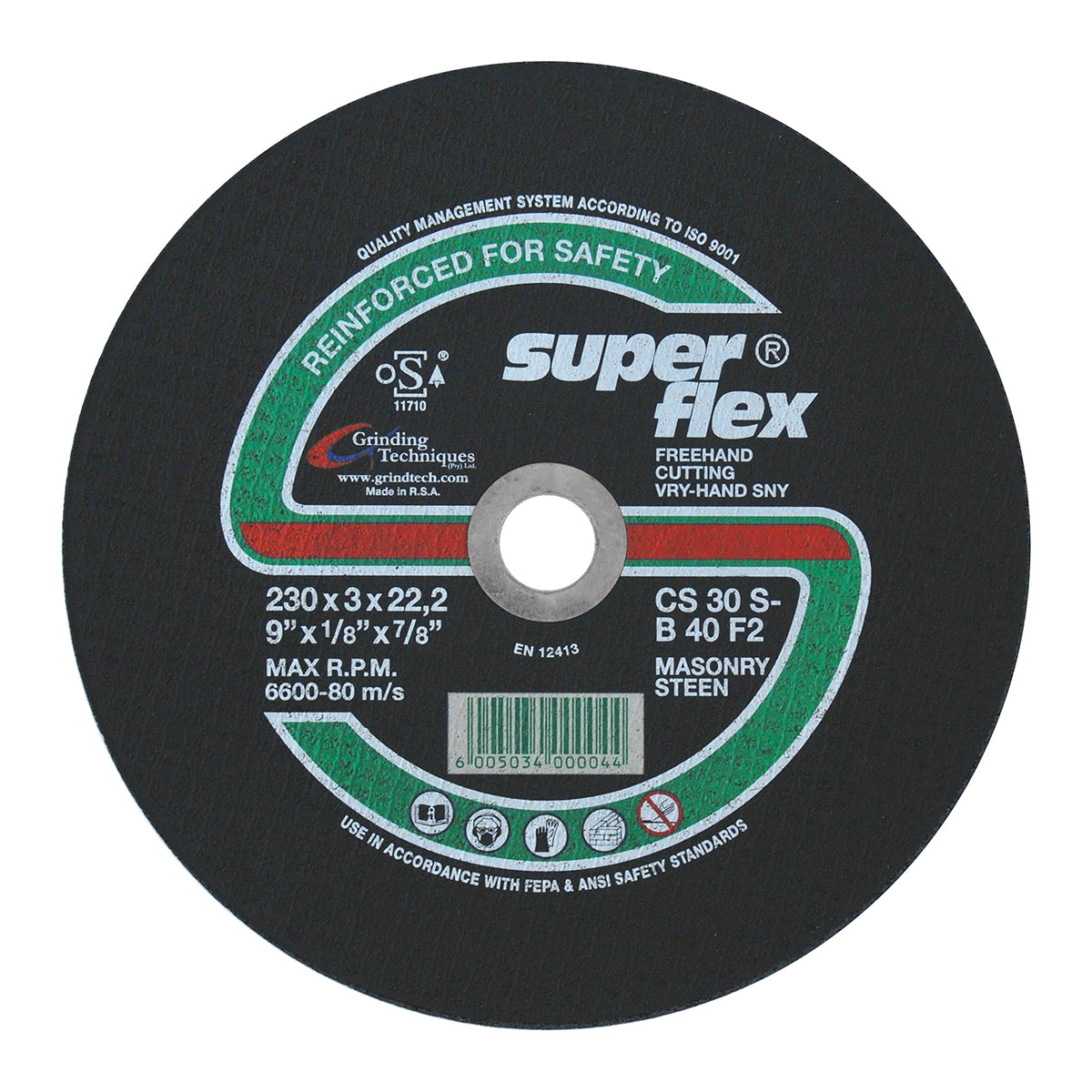 Superflex Cutting Disc Flat Masonry 230 X3 Mm