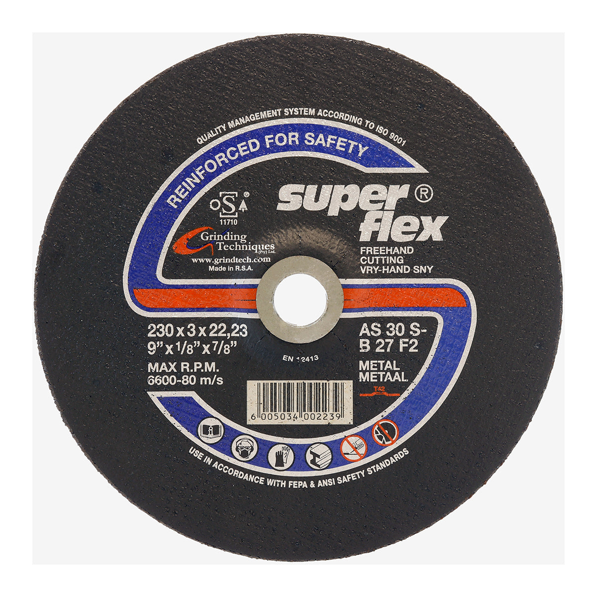 Superflex Cutting Disc Dome Steel 230 X3 Mm