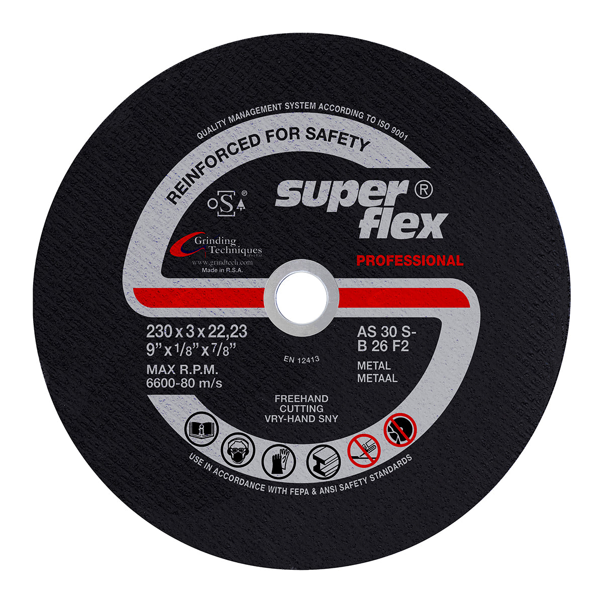 Superflex Cutting Disc Flat Steel Prof 230 X3 Mm