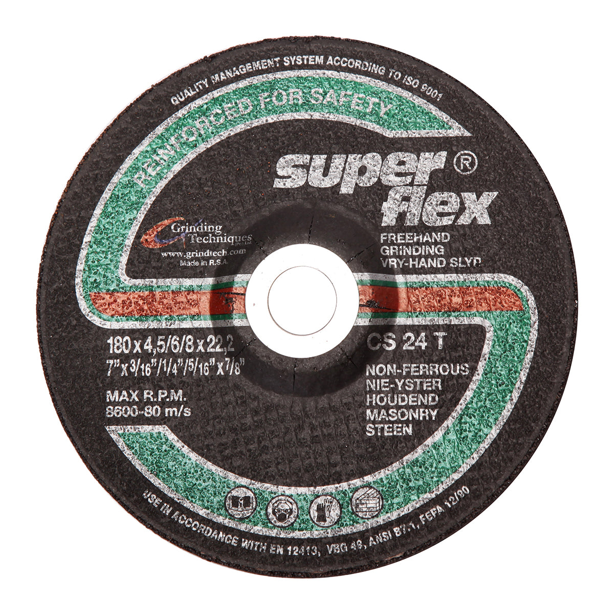 Superflex Grinding Disc Dome Masonry 180 X7.2 Mm