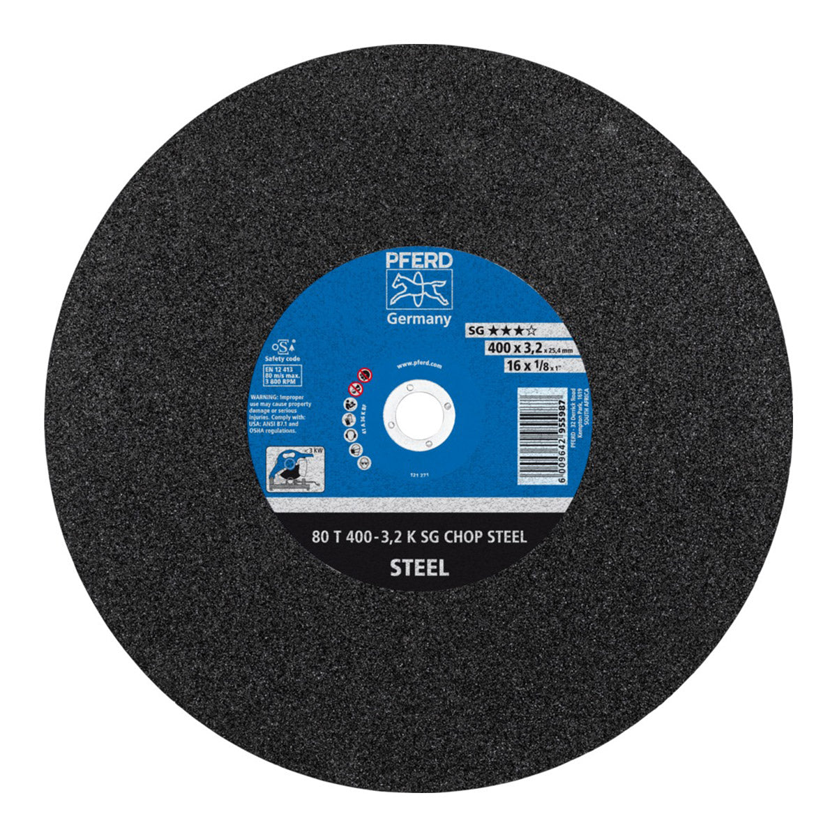 Pferd Cutting Disc Steel 400 Mm Sg Chop 25.4 Bore