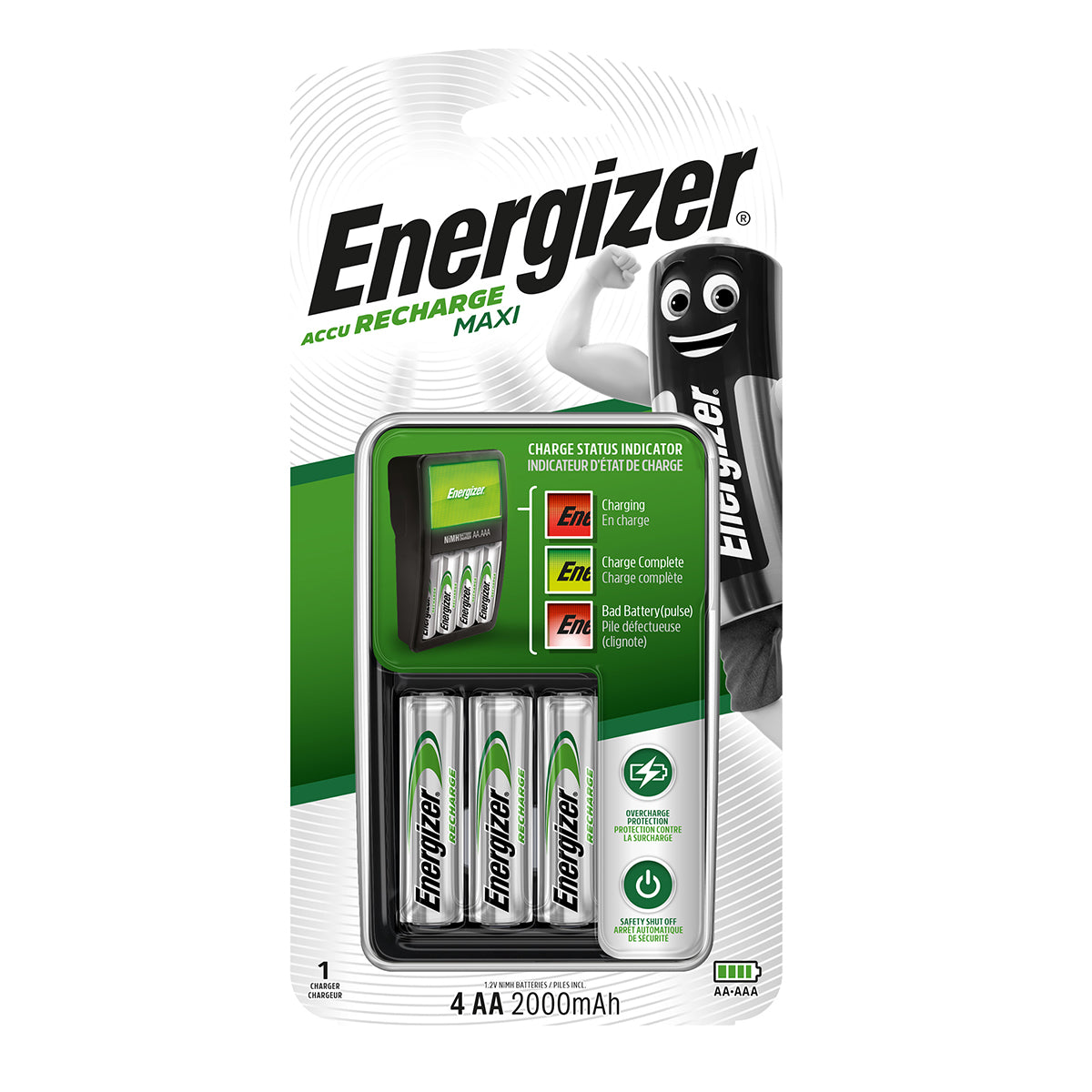 Energizer Battery Charger Maxi Incl 4 Xaa 2000 Mah