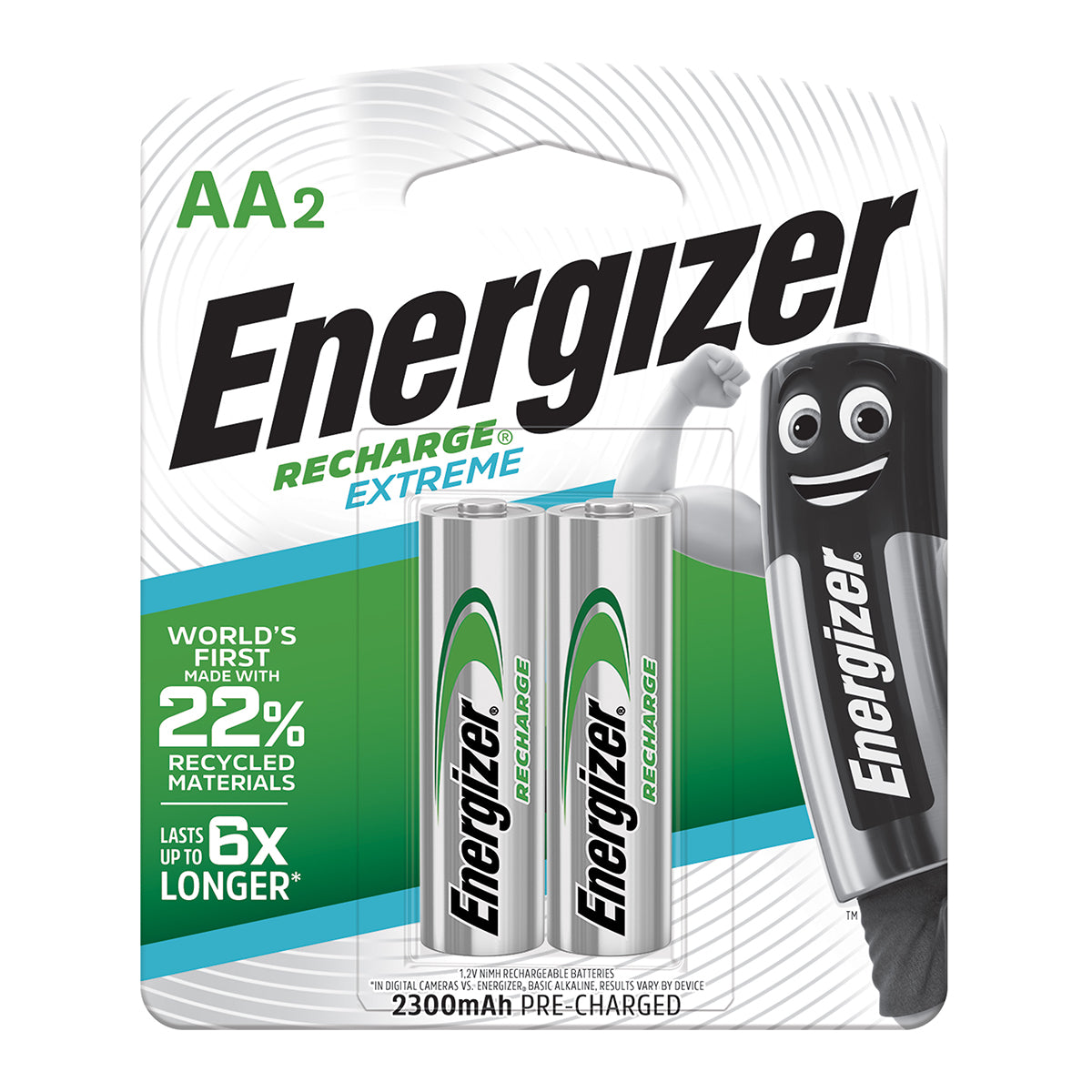 Energizer Battery Rechar Extreme Aa 2300 Mah 2 Pc