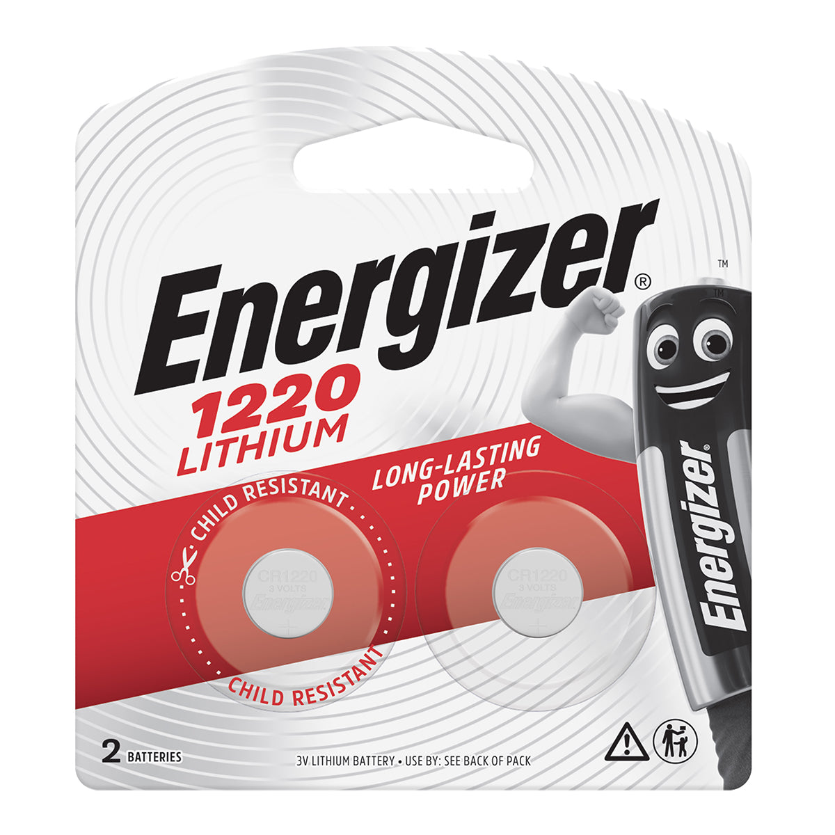 Energizer Battery Lithium Coin 3 V 1220 2 Pack
