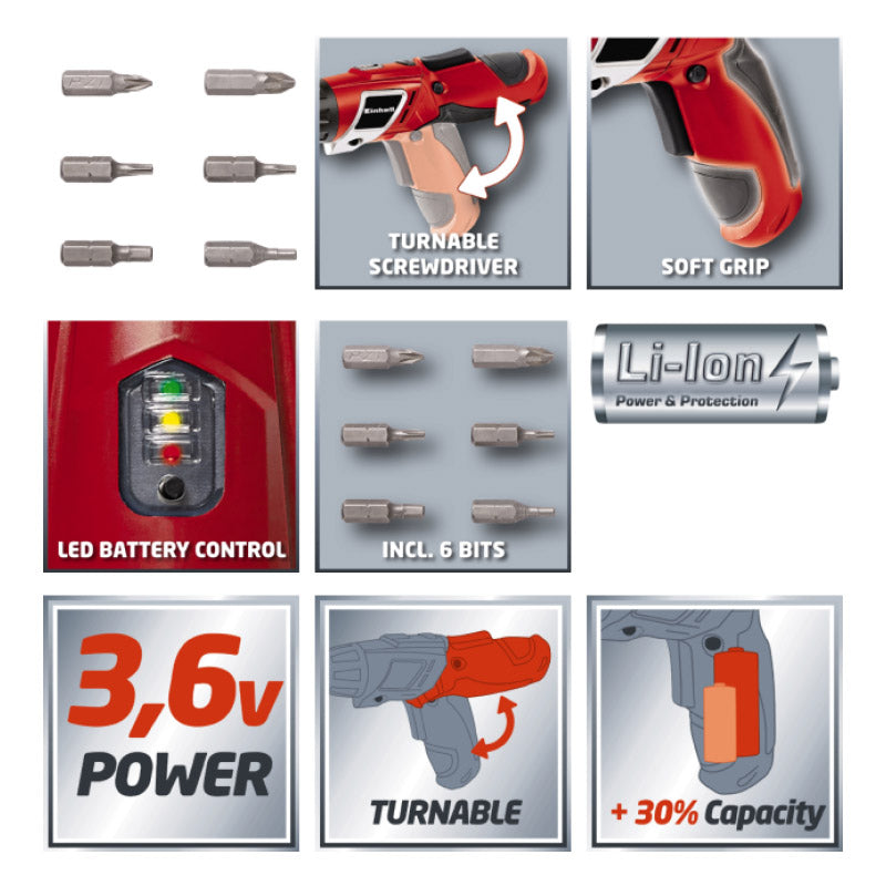 Einhell Screwdriver Cordless 3.6 V Tc Sd 3.6 Li