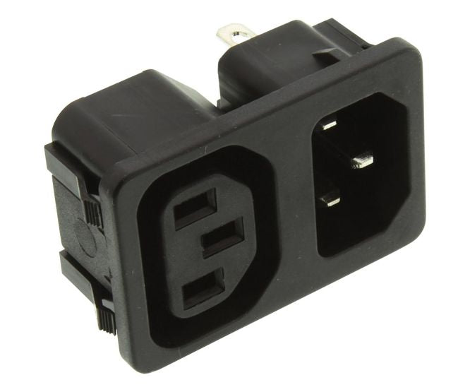 C13 Iec Socket + C14 Plug 10 A 250 Vac Snap In Iec C13 C14 A - Livestainable.co.za