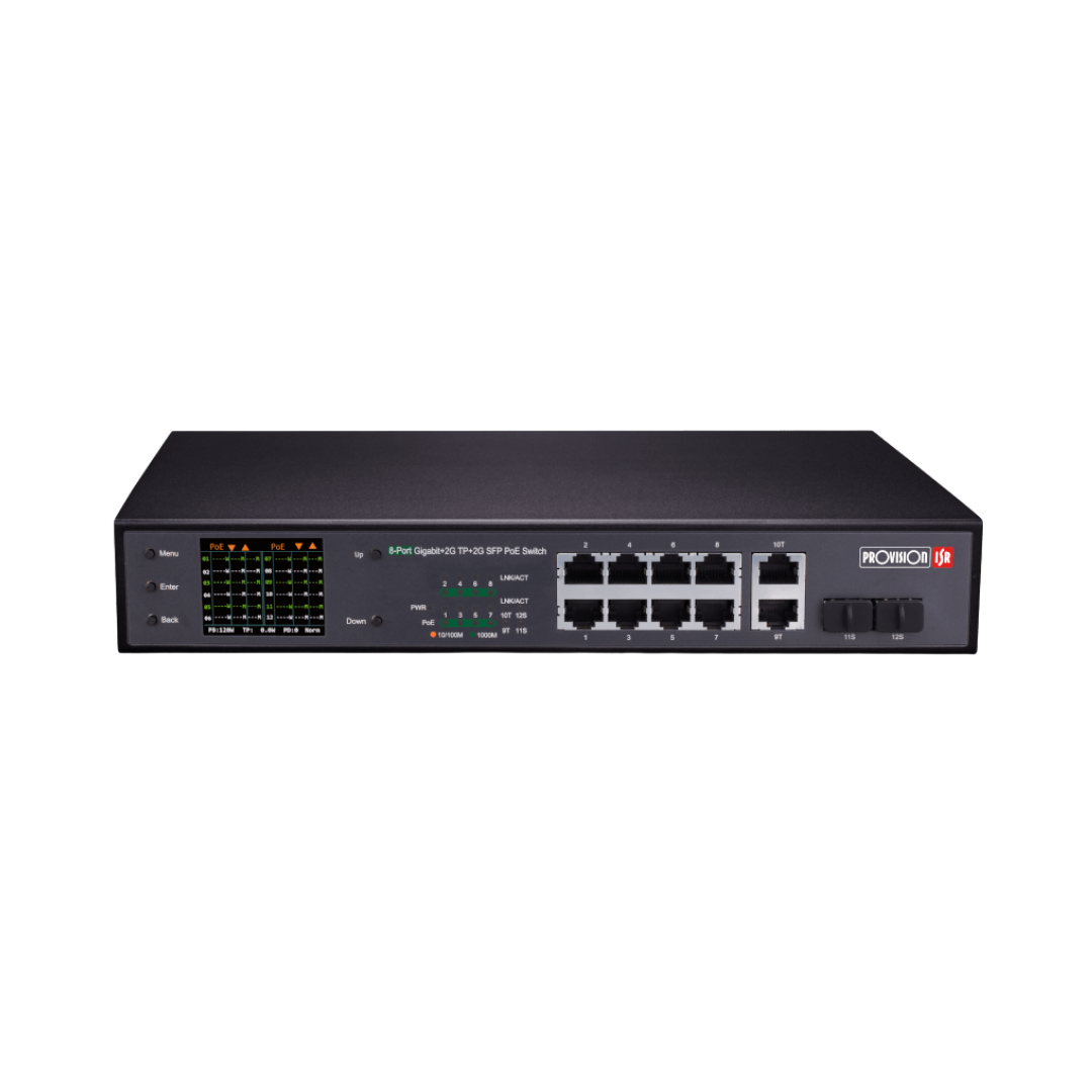 Provision Switch 8 Port Poe + 2SFP