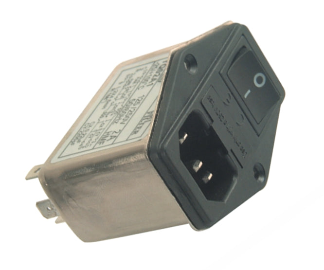 Emi/Emc Mains Iec Filter 6 A With Switch & Fuse Holder Yq06 A1 / K24205 D
