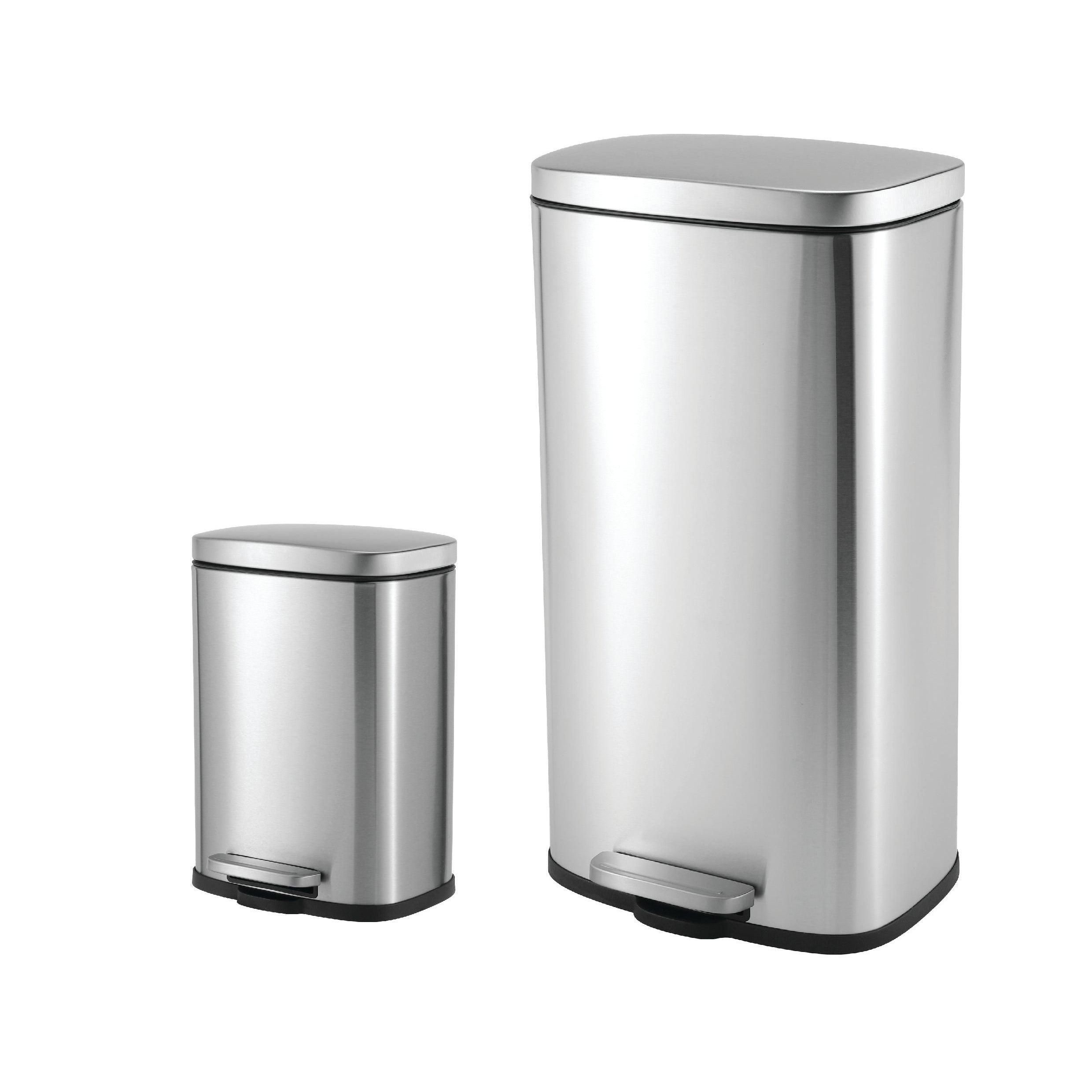 5 L + 30 L Rectangle Steel Pedal Bin Set | Modena