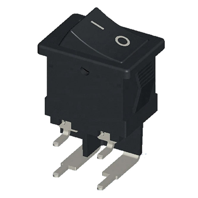 Rocker Switch Mini Dpst On Off 15x21mm R/A Pcb Kcd1 4 201 L