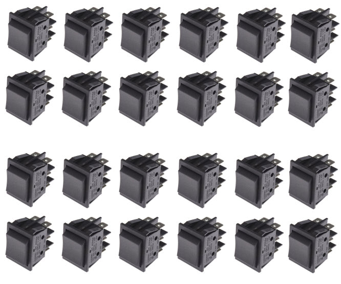 Rocker Switch Dpdt (On) Off (On) 33x25mm 50/Box Kcd2 3 223