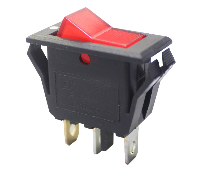 Illuminated Rocker Switch Spst Red 12.8x32mm Kcd3 2 101 Nv
