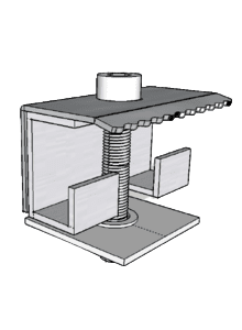 Kd Solar Stainless Steel Self Bonding Adjustable End Clamp For Landscape A Frames - Livestainable.co.za