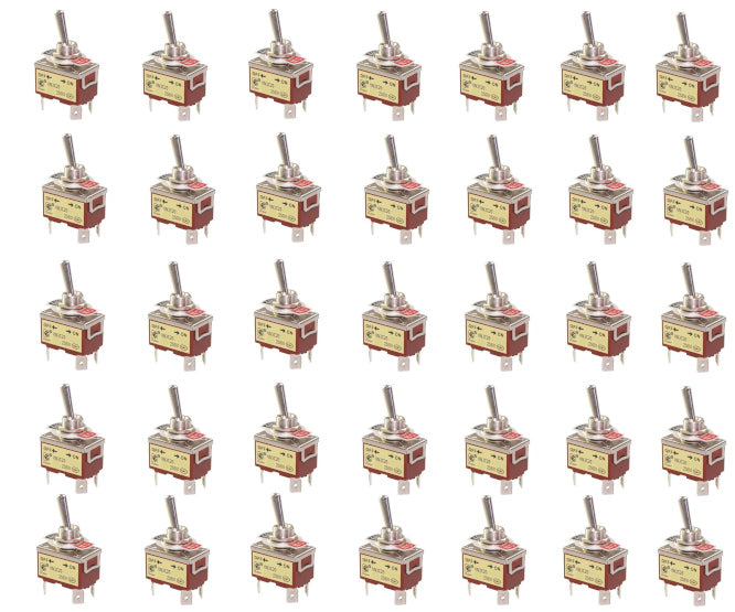 Medium Toggle Switch Dpst On Off 15 A 250 V Lug Terminals 20/Box Kn3 C 201 Ap