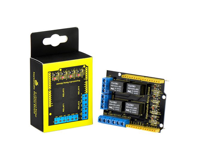 4 Ch Relay 5 V Coil, Shield Ks0251