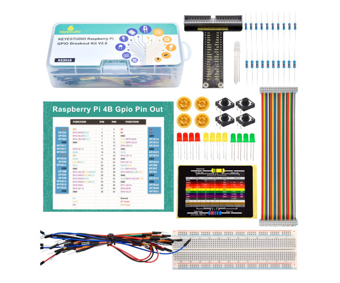 Gpio Breakout Kit For R Pi 4 4 B 3 3 B+ Ks3018