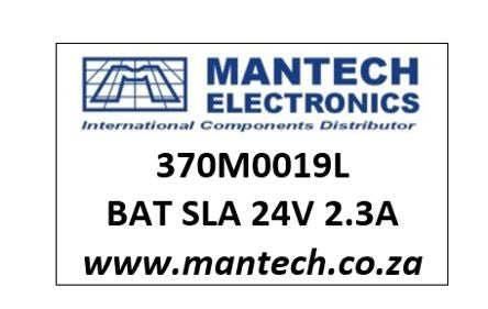 Label For Bat Sla 24 V 2.3 A 370 M0019 C