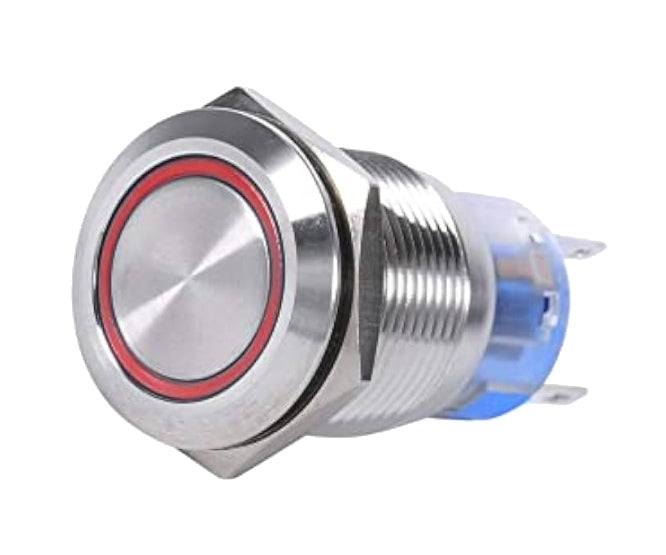 Push Button Switch 1x No/Nc Spdt 5 A 12 V M22 D=25 L=35 Latching Red Las3 22 F W11 El Rd