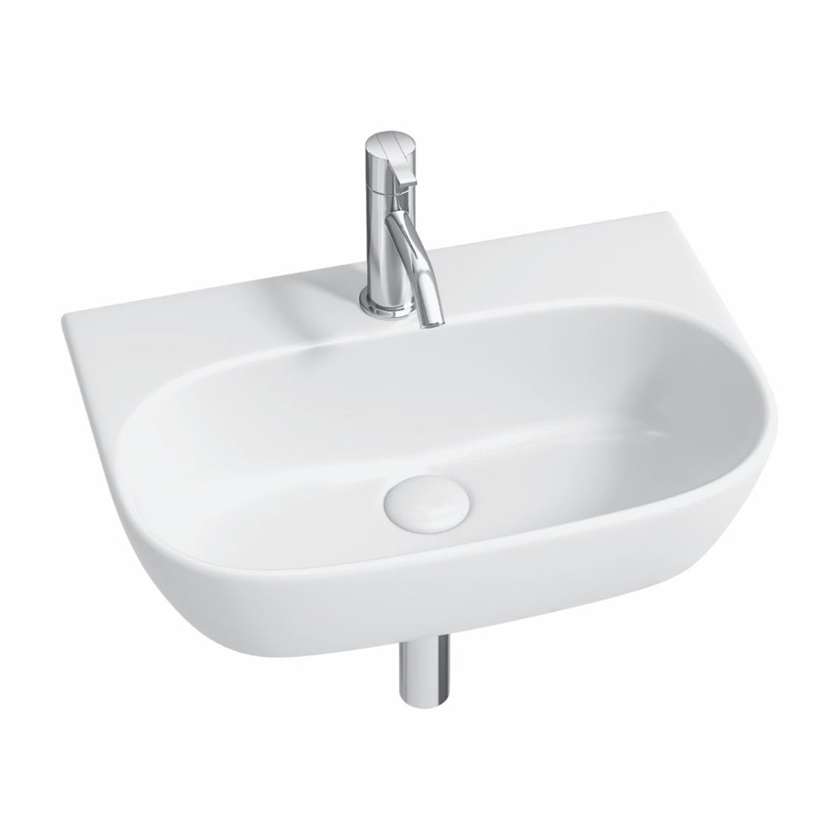 Basin Wall Hang Scorpio 1 T/H 470x320x140 Mm