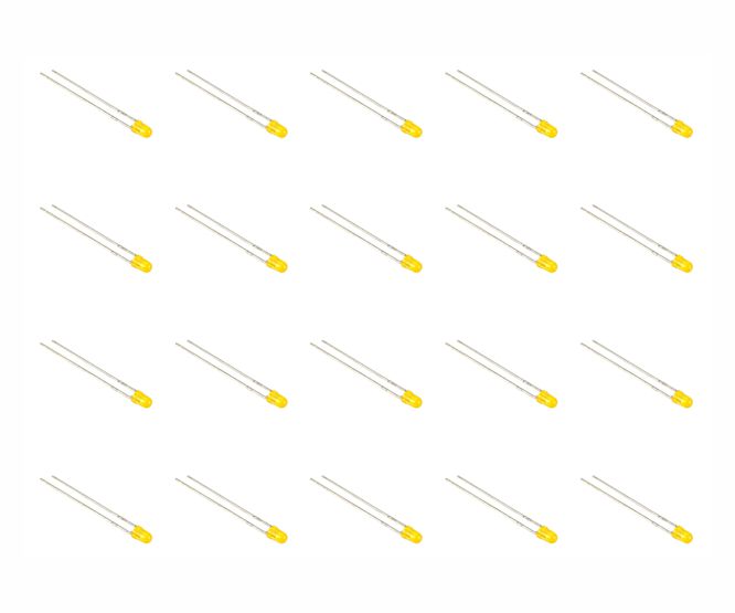 Led 3mm Di Yl Rnd 700mcd 90 D 1 K/Bag 302 Yud Cc